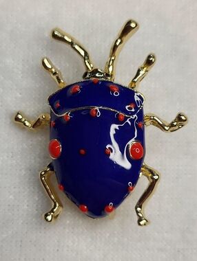 New Enamel Beetle Bug Brooch / Pin